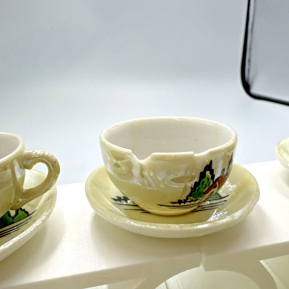 Vintage Miniature‎ Tea Set Made in Japan Hand Painted 10 Pc